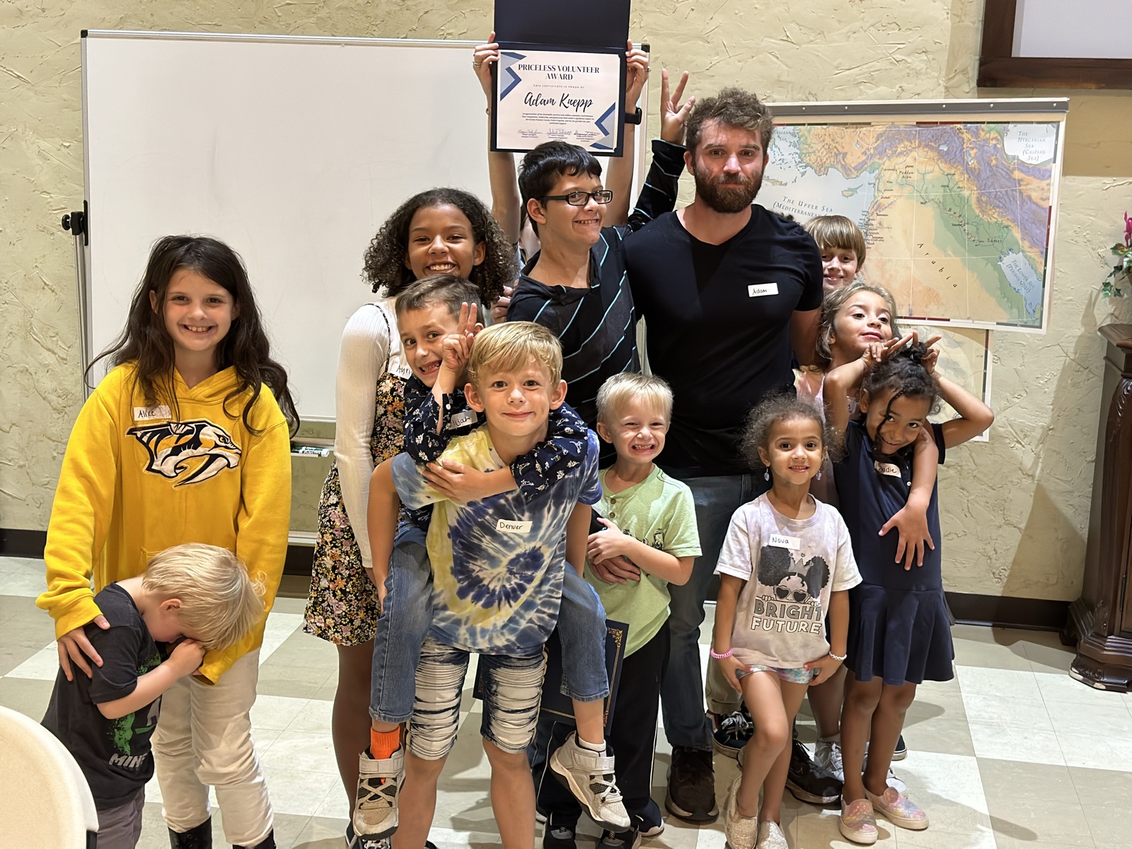 Volunteer award celebration with Empower Upper Cumberland families